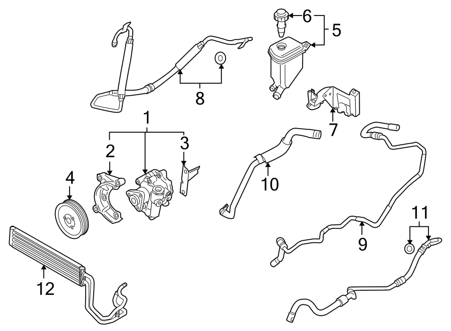 2007 Porsche Cayenne Power Steering Pump Pulley. Powersteering, Tandem ...