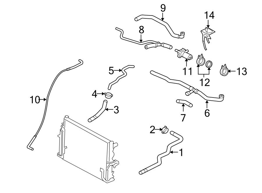 Porsche Cayenne Engine Coolant Hose. 3.2 LITER, HOSES & PARTS, to aux ...