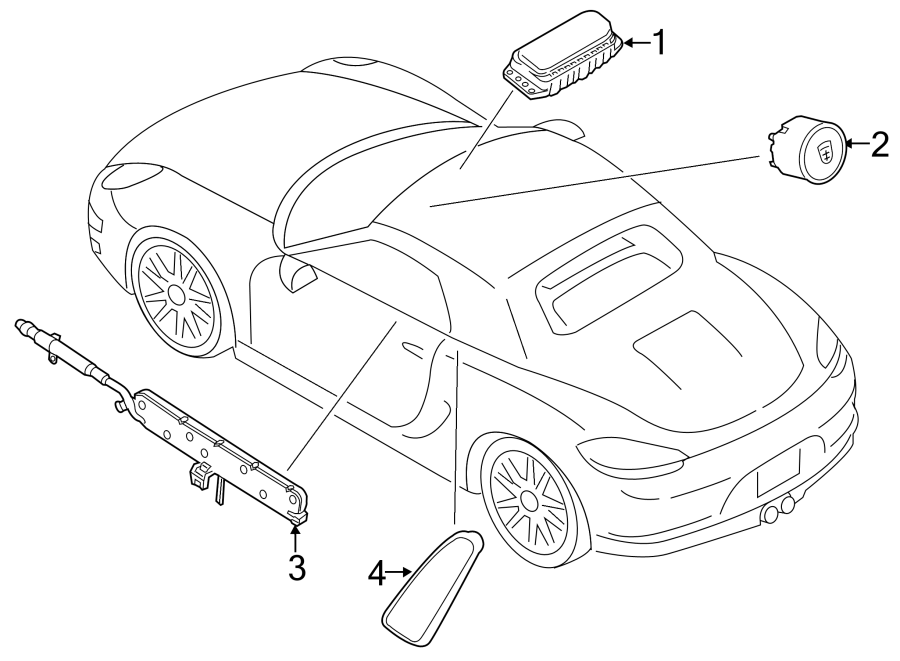 99180307100 - Porsche Instrument Panel Air Bag. Psngr, Specific