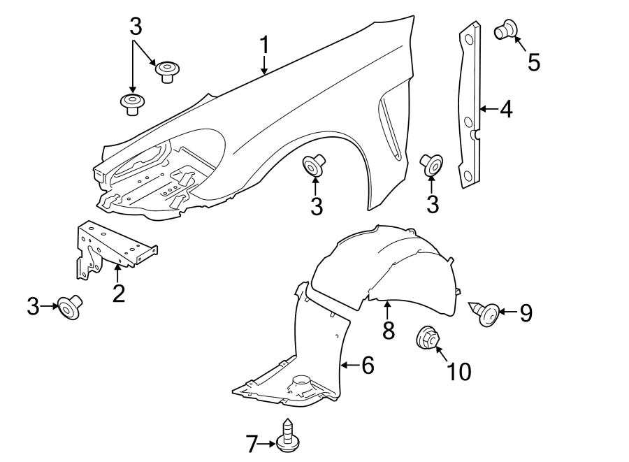 97050412323 - Porsche Fender. EXTENSION. Liner. Cover. W/Turbo, w/o ...