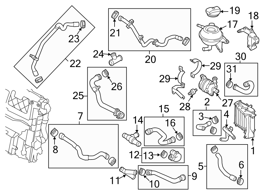 Porsche Cayenne Engine Coolant Reservoir - 95810640700 | Porsche ...