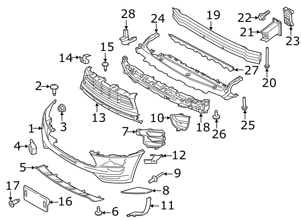 Porsche Macan Bumper cover. Center cover. Lining. MACAN GTS BUMPER ...