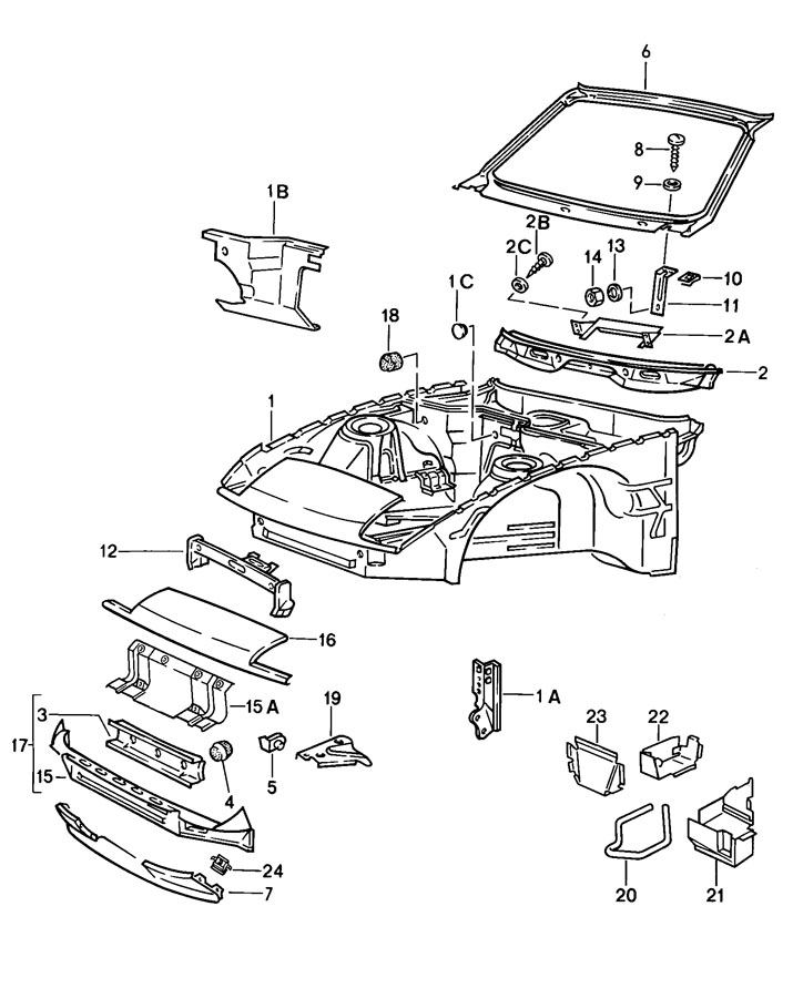 Porsche 924 Air. GROMMET. DUCT COVER. Guide cap. RUBBER - 99970319540 ...