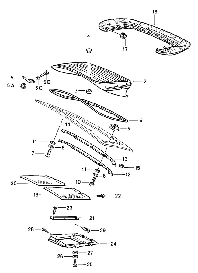 Porsche 911 rear spoiler - 93051202300 | Porsche Atlanta Perimeter ...