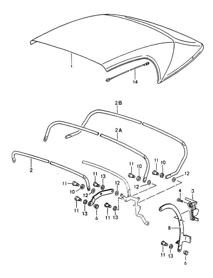 Porsche 911 Top Cover W/GLASS. WGLASS - 964563049002XW | Porsche ...