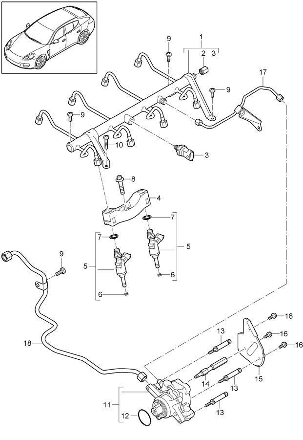 Porsche Panamera High - pressure pump. Highpressure, Injector ...