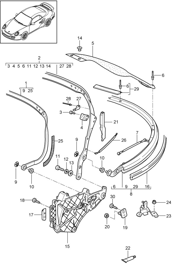 2022 Porsche Guide Wedge (per Porsche, Part Number Is A - 99656195900 