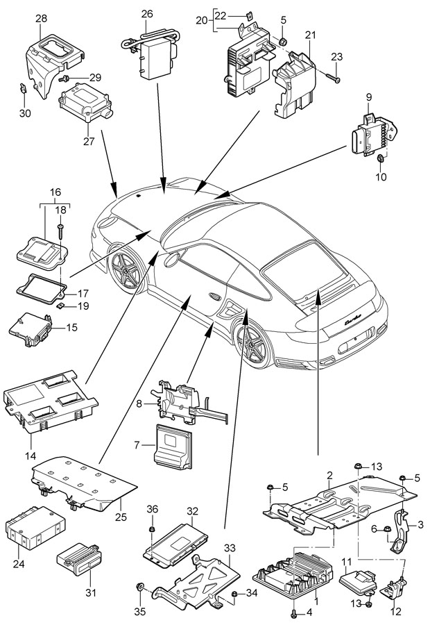 99761826008 - Porsche Rear end control unit. Non-returnable | Porsche ...