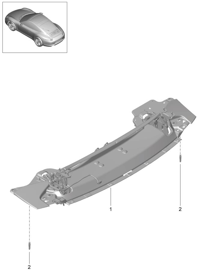 99150404103 - Porsche Drive unit rear. Spoiler. Coupe, w/o gt3 ...