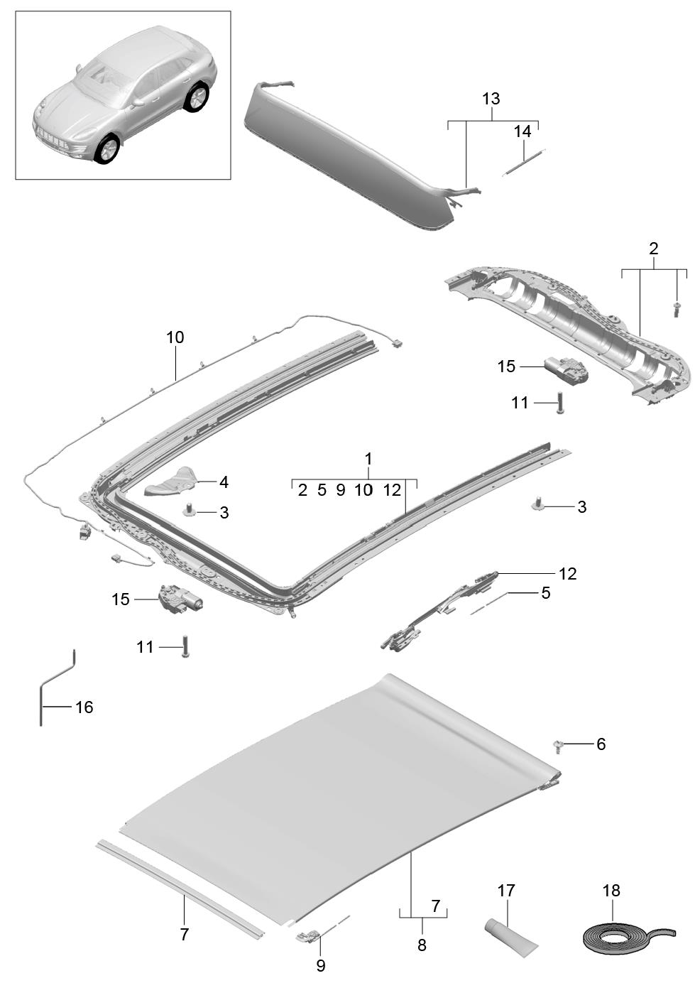 Porsche Macan Lens AND housing gasket. SEALING CORD - 00004317200 ...