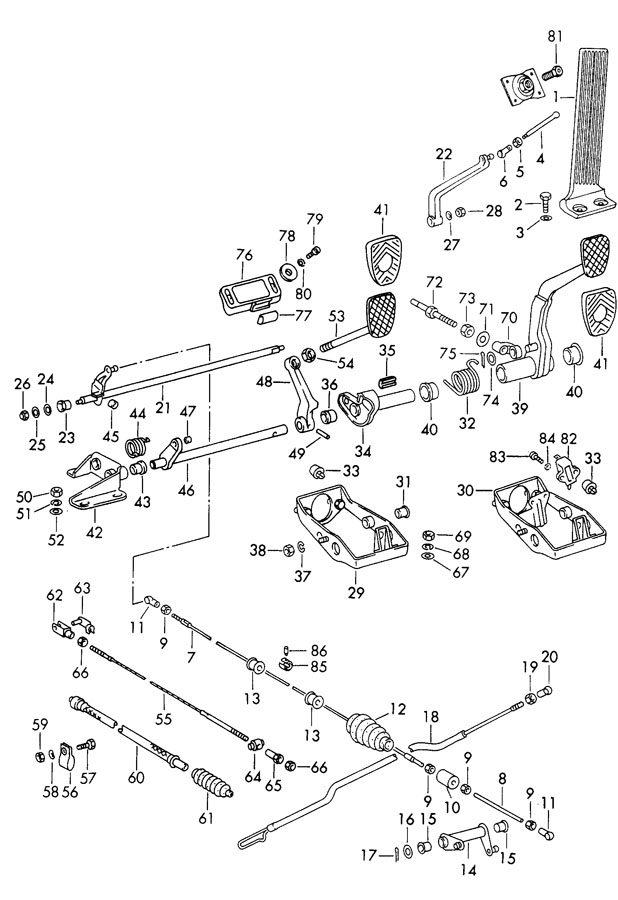 porsche 912 Throttle Linkage - 90142302603 | Porsche Atlanta Perimeter ...